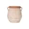 Hello Honey® Large Orange & Whitewashed Terra Cotta Urn